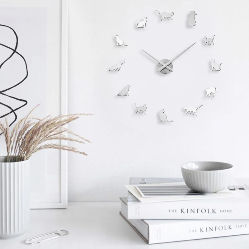 Cat DIY three-dimensional wall stickers wall clock living room decoration clock Nordic simple clock wall clock
Cat DIY three-dimensional wall stickers wall clock living room decoration clock Nordic simple clock wall clock