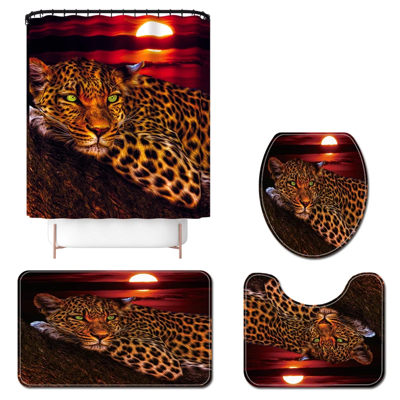 180x180cm Shower Curtain Moon Leopard Flower Leopard Cheetah Bathroom Set Toilet Mat Lid Rug Shower Curtain Animals Set
180x180cm Shower Curtain Moon Leopard Flower Leopard Cheetah Bathroom Set Toilet Mat Lid Rug Shower Curtain Animals Set