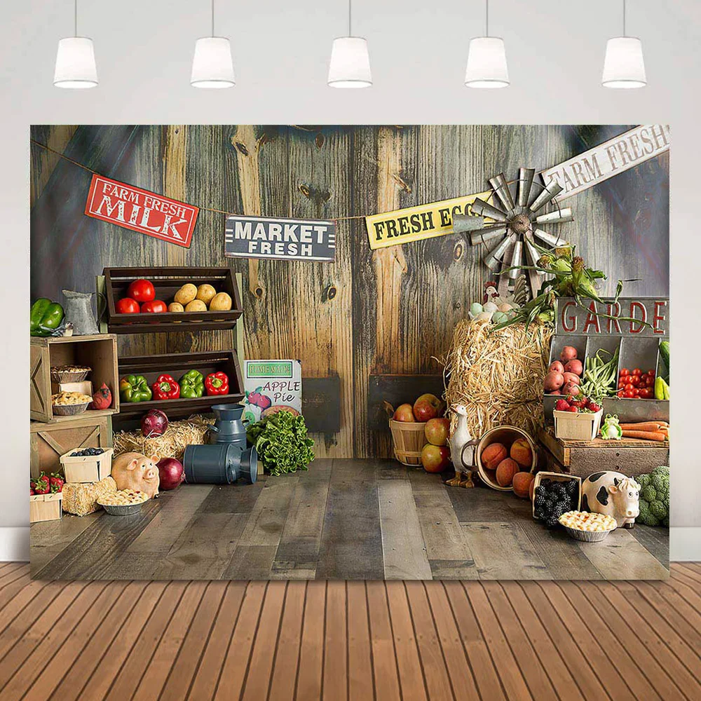 Fresh Farm Cake Smash Backdrop for Photography Market Garden Vegetables Fruit Birthday Portrait Photo Background Photocall Props 
Fresh Farm Cake Smash Backdrop for Photography Market Garden Vegetables Fruit Birthday Portrait Photo Background Photocall Props