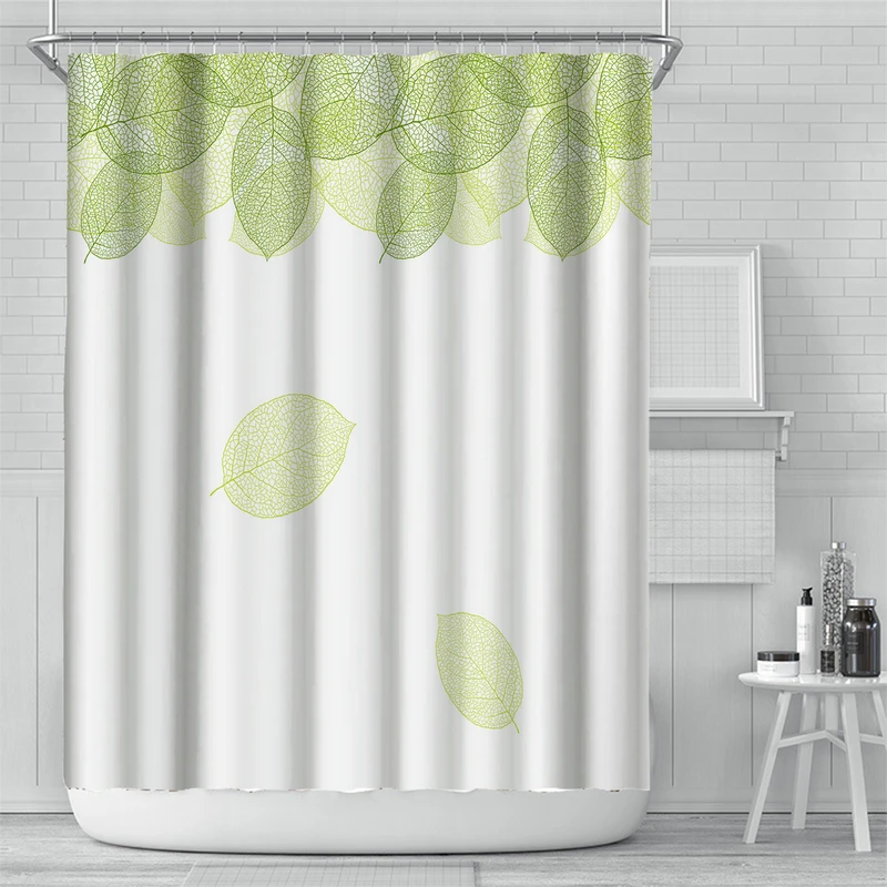 Natural Plant Shower Curtain Set with 12 Hooks Light Green Leaves Bathroom Decoration
Natural Plant Shower Curtain Set with 12 Hooks Light Green Leaves Bathroom Decoration