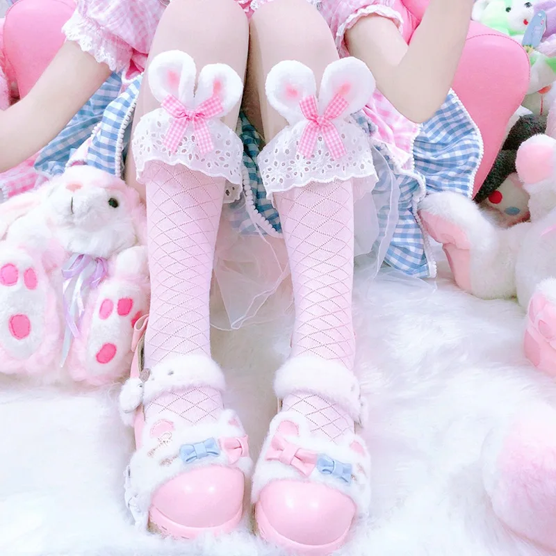 Japanese Winter Fashion Kawaii Girl Cotton Socks Lolita Girl Socks Bowknot Cotton Bunny Ears JK Girl Calf Frilly Lolita Socks 
Japanese Winter Fashion Kawaii Girl Cotton Socks Lolita Girl Socks Bowknot Cotton Bunny Ears JK Girl Calf Frilly Lolita Socks