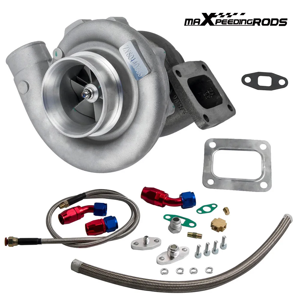 T76 Turboc Turbine Turbocharger T4 .96 A/r Trim 600+ Hp 76mm Compressor Oil Return/Feed Line Supercharger
T76 Turboc Turbine Turbocharger T4 .96 A/r Trim 600+ Hp 76mm Compressor Oil Return/Feed Line Supercharger