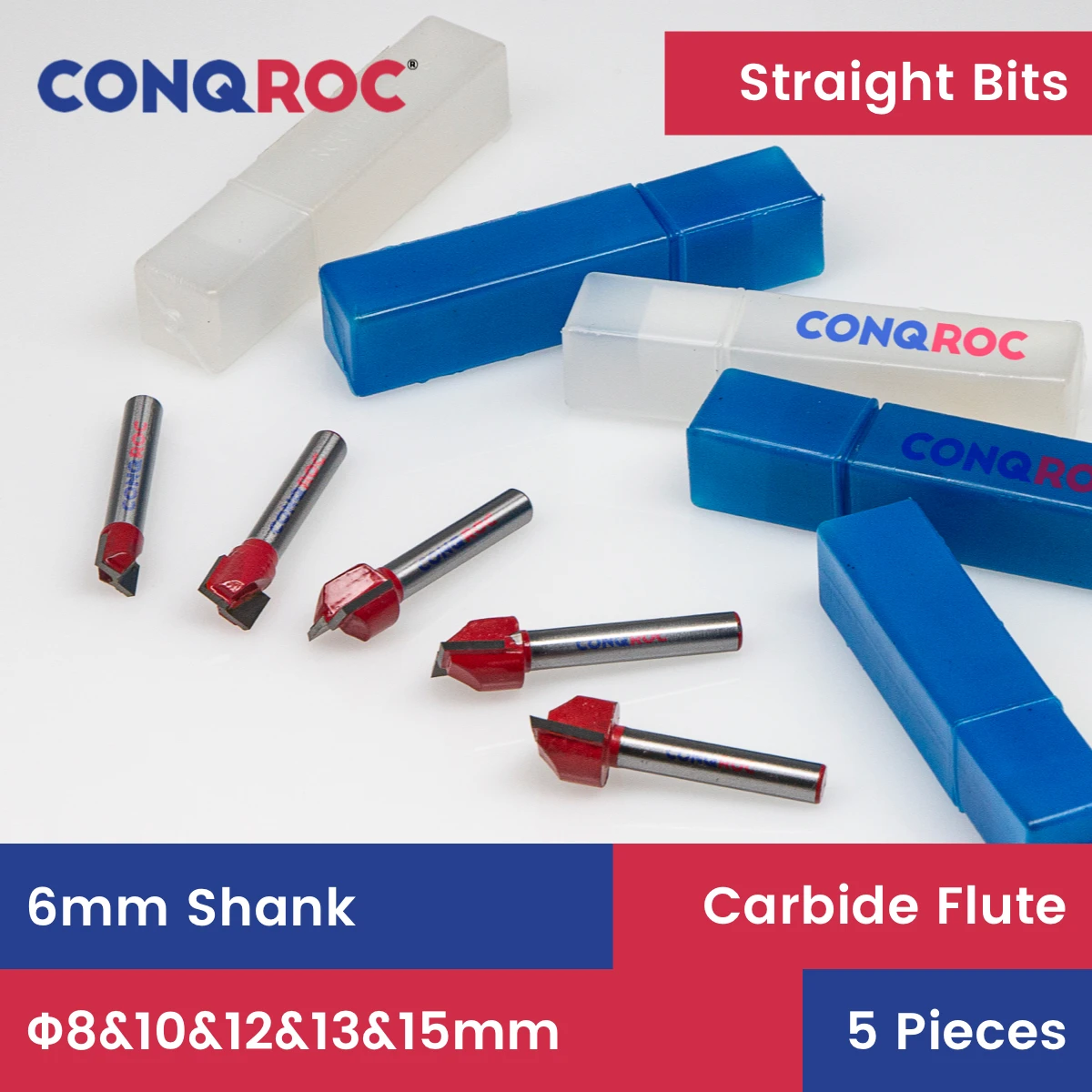 6mm Shank Straight Cut Router Bits Set 5-Size Dia.8&10&12&13&15mm CNC Carbide End Mills 3D Cleaning Bottom Milling Cutters
6mm Shank Straight Cut Router Bits Set 5-Size Dia.8&10&12&13&15mm CNC Carbide End Mills 3D Cleaning Bottom Milling Cutters