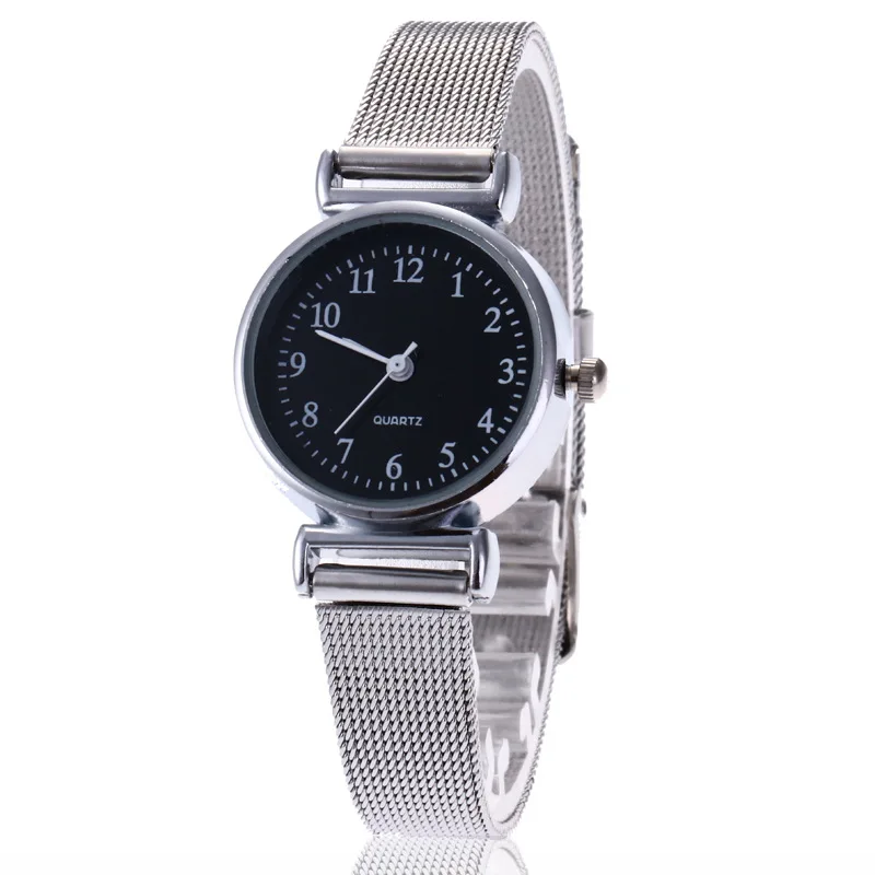 Simple Silver Watches Small Round Dial Women Office Stainless Steel Mesh Strap Fashion Casual Wild Quartz Bracelet Watch
Simple Silver Watches Small Round Dial Women Office Stainless Steel Mesh Strap Fashion Casual Wild Quartz Bracelet Watch