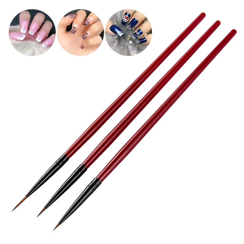 3Pcs Nail Art Liner Schilderij Borstel Dunne Streep Lijn Tekening Pen Diy Uv Gel Tips Franse Ontwerp Manicure Tool 5/7/11Mm
3Pcs Nail Art Liner Schilderij Borstel Dunne Streep Lijn Tekening Pen Diy Uv Gel Tips Franse Ontwerp Manicure Tool 5/7/11Mm
