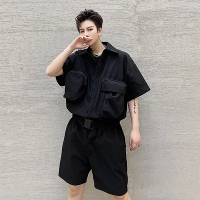 Summer new dark South Korean version of men's multi-pocket overalls hair stylist fashion men's loose-fitting shorts
Summer new dark South Korean version of men's multi-pocket overalls hair stylist fashion men's loose-fitting shorts