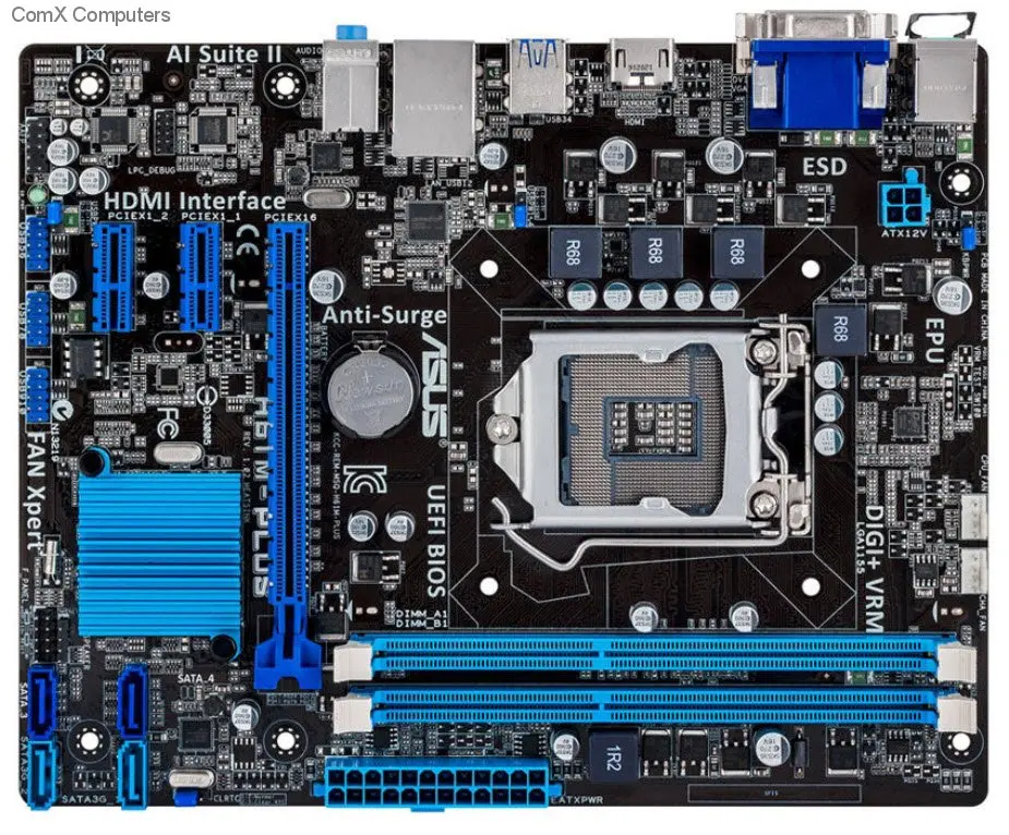 Asus H61M-PLUS LGA 1155 Motherboard DDR3 16GB RAM For Core i3-2125 i5-2380P cpus PCI-E 3.0 USB3.0 Intel H61 uATX Placa-mãe 
Asus H61M-PLUS LGA 1155 Motherboard DDR3 16GB RAM For Core i3-2125 i5-2380P cpus PCI-E 3.0 USB3.0 Intel H61 uATX Placa-mãe
