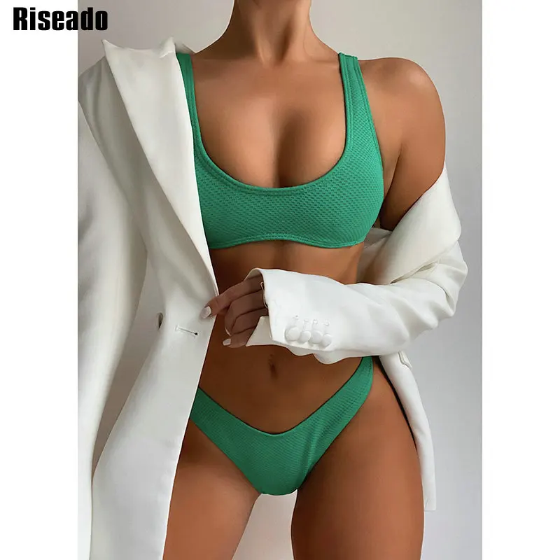 Riseado Push Up Women's Swimwear 2021 Sexy Bikini Women Swimsuits High Cut Thong Biquini Green Bathing Suit Summer Bikini Set
Riseado Push Up Women's Swimwear 2021 Sexy Bikini Women Swimsuits High Cut Thong Biquini Green Bathing Suit Summer Bikini Set