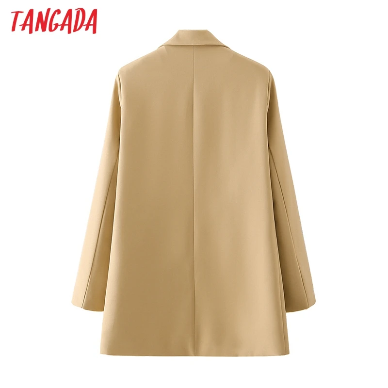 Tangada Women One Buttons Khaki Blazer Coat Vintage Notched Collar Pocket 2021 Fashion Female Casual Chic Tops DA95
Tangada Women One Buttons Khaki Blazer Coat Vintage Notched Collar Pocket 2021 Fashion Female Casual Chic Tops DA95