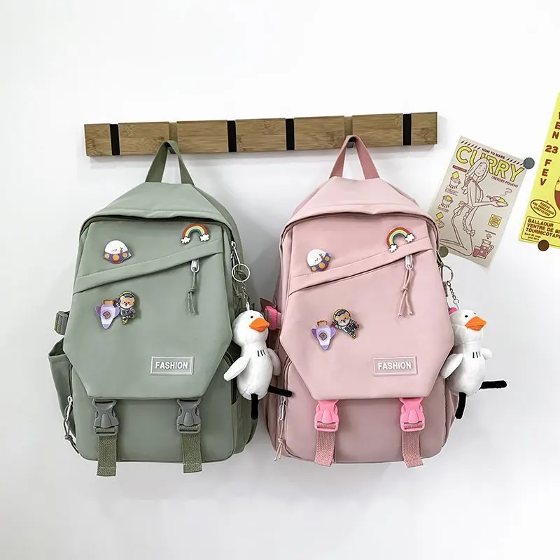 female Korean ulzzang schoolbag for middle school students, junior high school students, small fresh shoulder bag, new backpack 
female Korean ulzzang schoolbag for middle school students, junior high school students, small fresh shoulder bag, new backpack