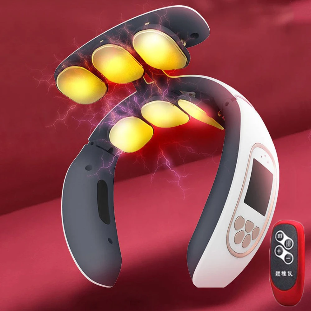 Electric Rechargeable USB 6 Head Pulse Neck Massager Remote Wireless TENS Heat Cervical Vertebra Relax Pain Relief masajeador
Electric Rechargeable USB 6 Head Pulse Neck Massager Remote Wireless TENS Heat Cervical Vertebra Relax Pain Relief masajeador
