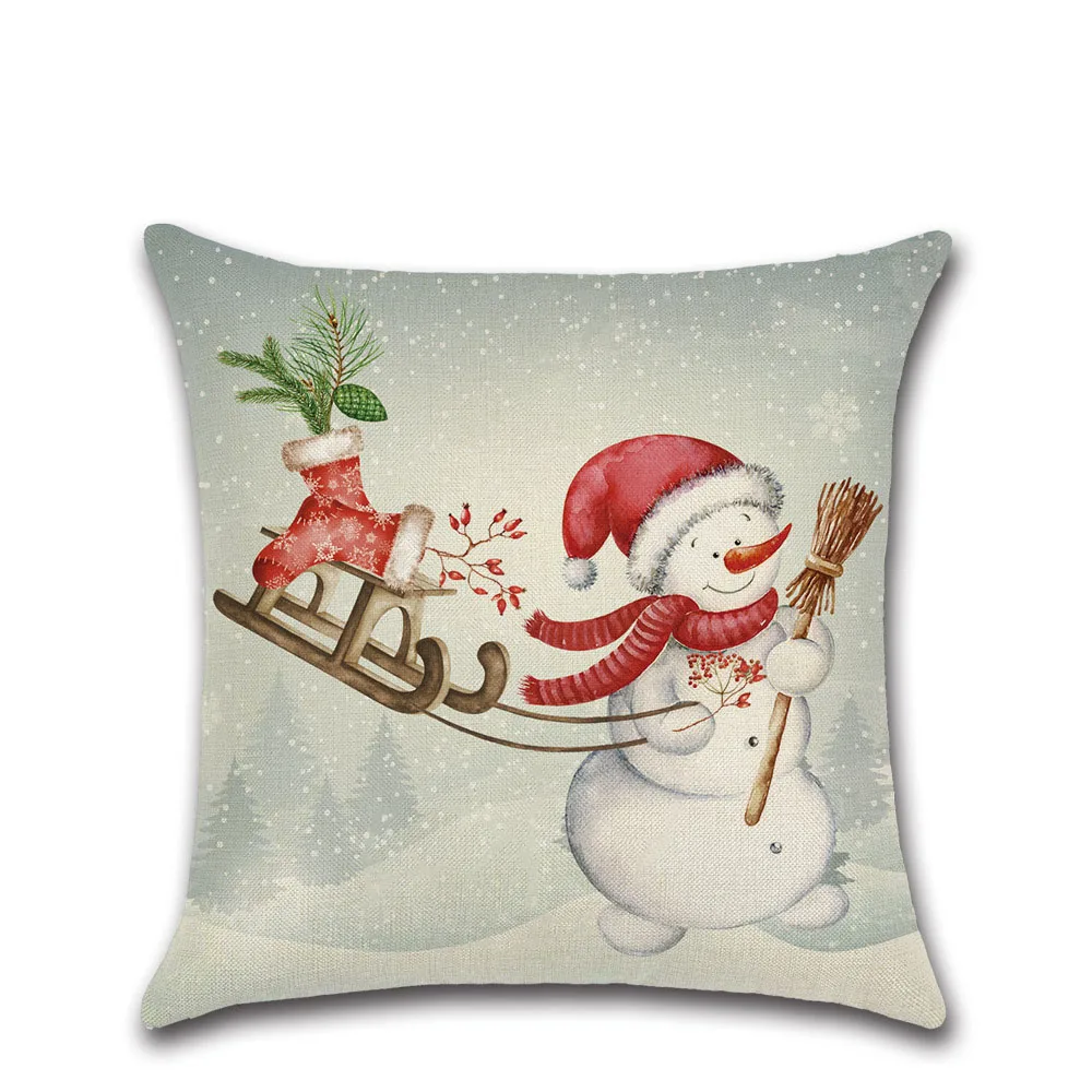 Cartoon Christmas Linen Cushion Cover Decorative Pillowcase Cute Snowman Santa Claus 45*45cm Pillow Case
Cartoon Christmas Linen Cushion Cover Decorative Pillowcase Cute Snowman Santa Claus 45*45cm Pillow Case