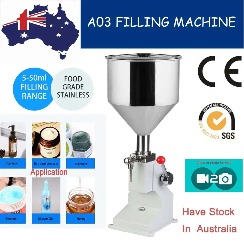 Manual Liquid Paste Filling Machine Bottle Filler for Cream Honey Shampoo Cosmetic Oil Adjustable Speed(5-50ml)IN AU STOCK
Manual Liquid Paste Filling Machine Bottle Filler for Cream Honey Shampoo Cosmetic Oil Adjustable Speed(5-50ml)IN AU STOCK