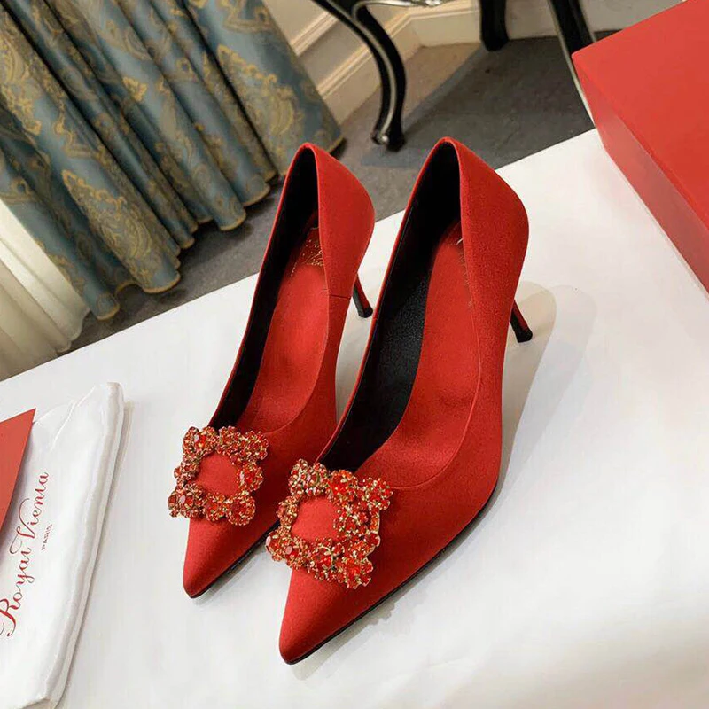 2021 New with Shallow Mouth, Pointed Head and Wrapped Feet 6CM 9CM Stiletto Wedding Shoes Party Shoes Zapatos De Novia 
2021 New with Shallow Mouth, Pointed Head and Wrapped Feet 6CM 9CM Stiletto Wedding Shoes Party Shoes Zapatos De Novia