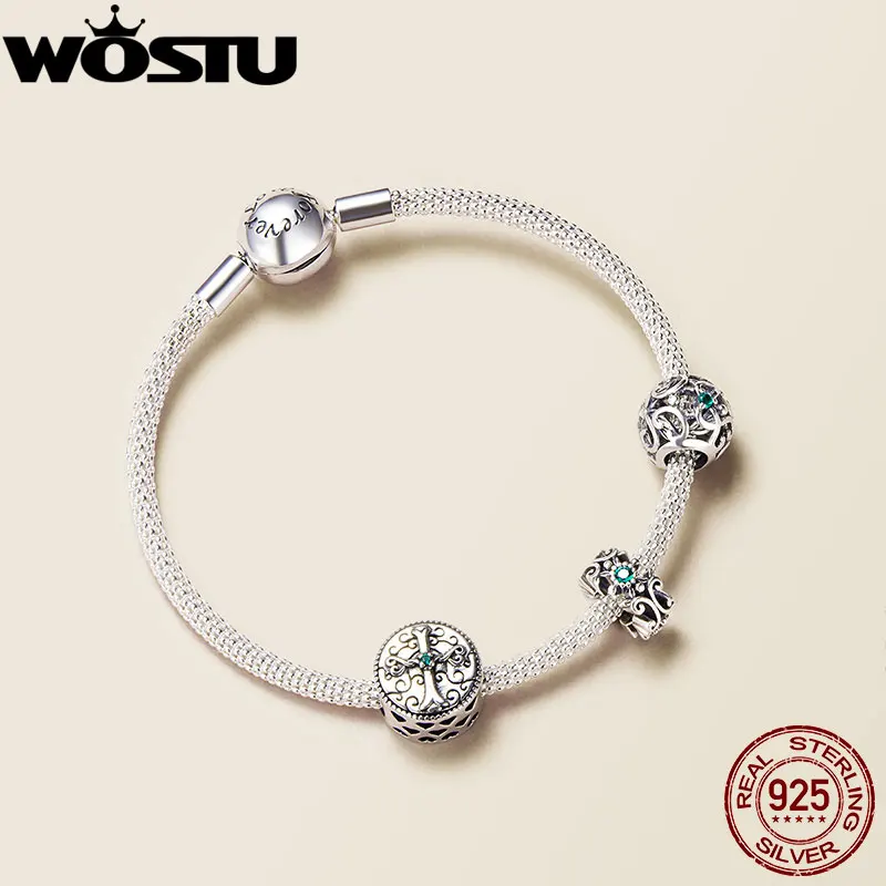 WOSTU Vintage Beads Sterling Silver 925 Filigree Charms Retro Style Forever Love fit Bracelet Original Silver 925 Jewelry Anel
WOSTU Vintage Beads Sterling Silver 925 Filigree Charms Retro Style Forever Love fit Bracelet Original Silver 925 Jewelry Anel