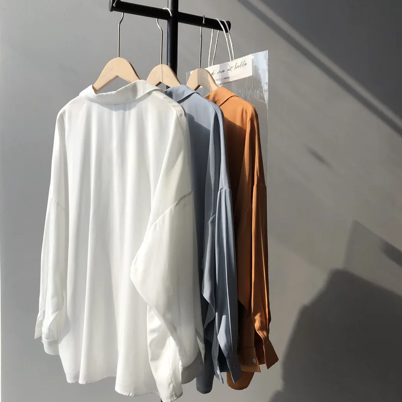 2020 Boyfriend Style Women Spring Oversied Blouses Turn Down Collar Womens Tops And Blouses Boho Shirt Blusas Roupa Feminina
2020 Boyfriend Style Women Spring Oversied Blouses Turn Down Collar Womens Tops And Blouses Boho Shirt Blusas Roupa Feminina