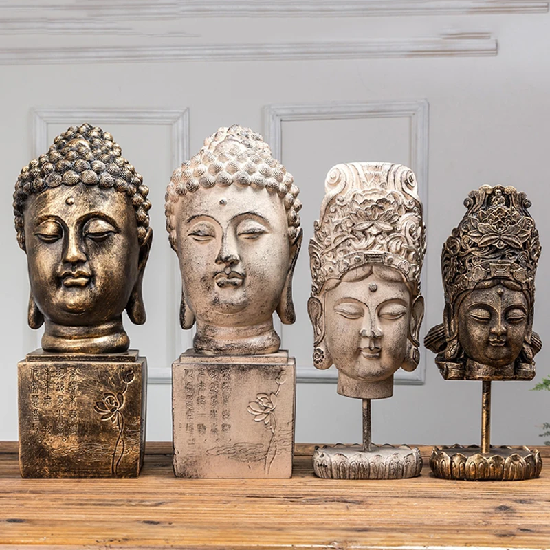 Meditating Buddha Head Statue Home Garden Decoration Feng Shui Buddha Sculpture Bronze Resin Ornaments Lucky Gifts
Meditating Buddha Head Statue Home Garden Decoration Feng Shui Buddha Sculpture Bronze Resin Ornaments Lucky Gifts