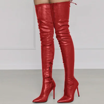 Women Crotch Stretchy Red Over The Knee Boots Sexy Ladies High Heeled Botas Basic Party Club Stiletto High quality Shoes Woman
Women Crotch Stretchy Red Over The Knee Boots Sexy Ladies High Heeled Botas Basic Party Club Stiletto High quality Shoes Woman