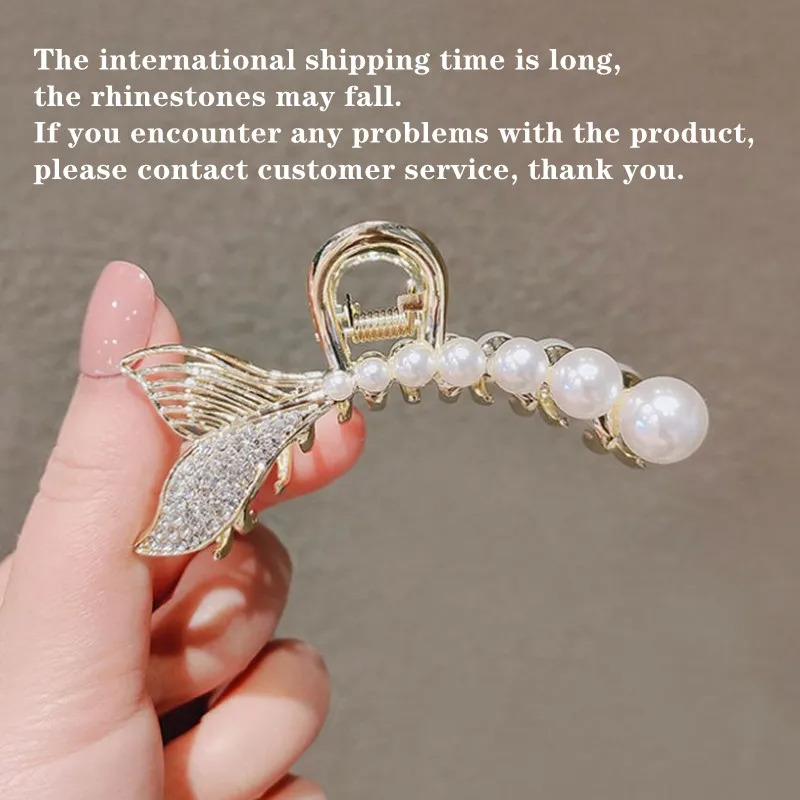 Mermaid Pearl Hair Clips Gold Color Long Barrettes Hair Clips for Women Girls Korean Fashion Hairpin Hair Accessories Gifts
Mermaid Pearl Hair Clips Gold Color Long Barrettes Hair Clips for Women Girls Korean Fashion Hairpin Hair Accessories Gifts
