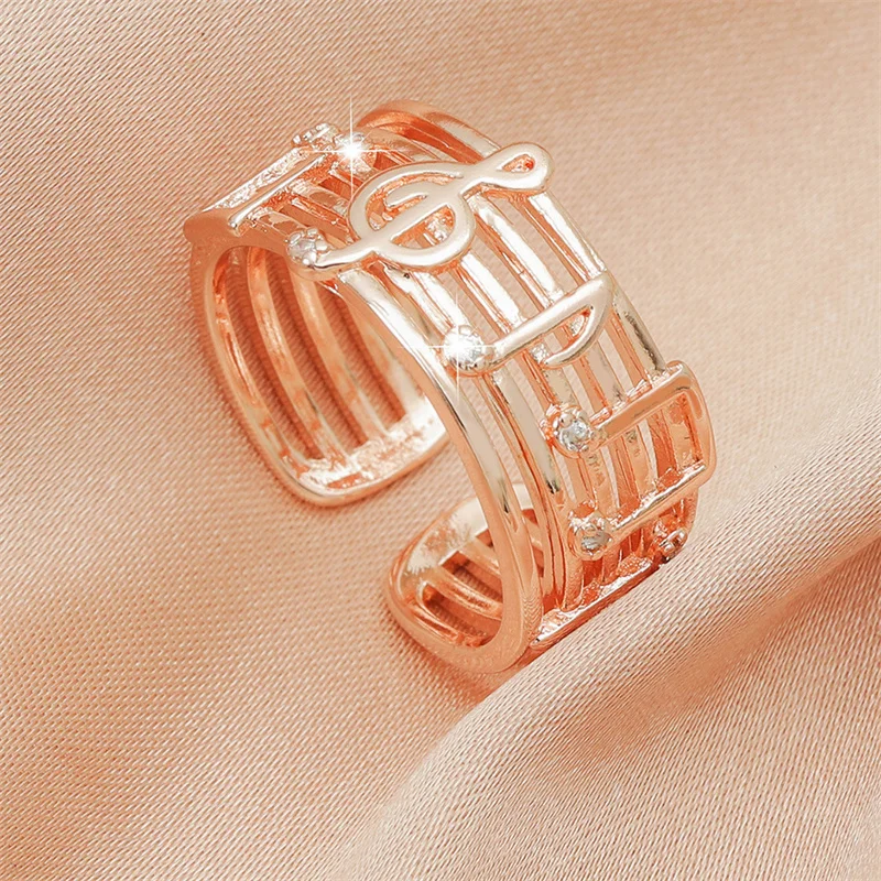 Kpop Simple Fashion Trend Open Adjustable Ring Retro Stainless Steel Music Note Hollow Retro Geometric Jewelry
Kpop Simple Fashion Trend Open Adjustable Ring Retro Stainless Steel Music Note Hollow Retro Geometric Jewelry