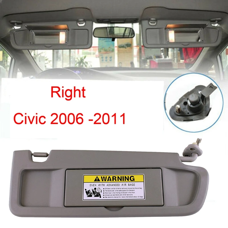 

Козырек от солнца правый пассажирский для 2006 -2011 Honda Civic 83230-SNA-A01ZE