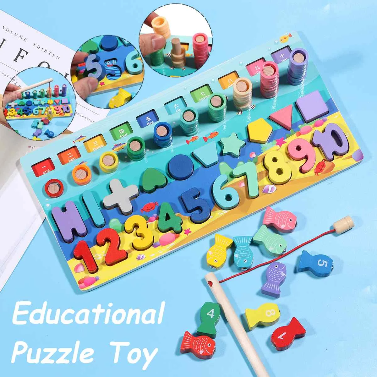 Montessori Educational Wooden Toys for Kids Montessori Toys Board Math Fishing Montessori Toys Educational for 1 2 3 Years Old
Montessori Educational Wooden Toys for Kids Montessori Toys Board Math Fishing Montessori Toys Educational for 1 2 3 Years Old