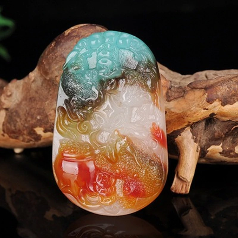 Natural Colorful Jade Hand-carved Chicken Blood Golden Toad Pendant Fashion Boutique Jewelry Men and Women Necklace Accessories
Natural Colorful Jade Hand-carved Chicken Blood Golden Toad Pendant Fashion Boutique Jewelry Men and Women Necklace Accessories