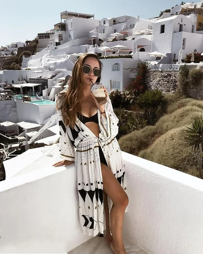 Women Dresses Cotton Waist Drawstring Side Slit Beach Vacation Cardigan Sunscreen Bikini Beach Mid-calf Long Dress
Women Dresses Cotton Waist Drawstring Side Slit Beach Vacation Cardigan Sunscreen Bikini Beach Mid-calf Long Dress