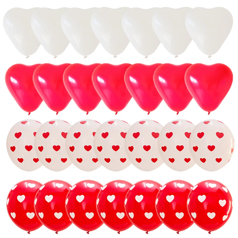 

28Pcs I Love You Letter Balloons Red Heart Globos Confetti Chrome Metal Ballons Kit Set Valentines Day Gifts Wedding Decors
