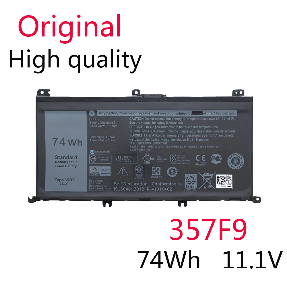 New 357F9 Battery For Dell Inspiron15 7559 7000 INS15PD-1548B INS15PD-1748B INS15PD-1848B INS15PD-2548R 00GFJ6 71JF4 11.1V 74Wh
New 357F9 Battery For Dell Inspiron15 7559 7000 INS15PD-1548B INS15PD-1748B INS15PD-1848B INS15PD-2548R 00GFJ6 71JF4 11.1V 74Wh