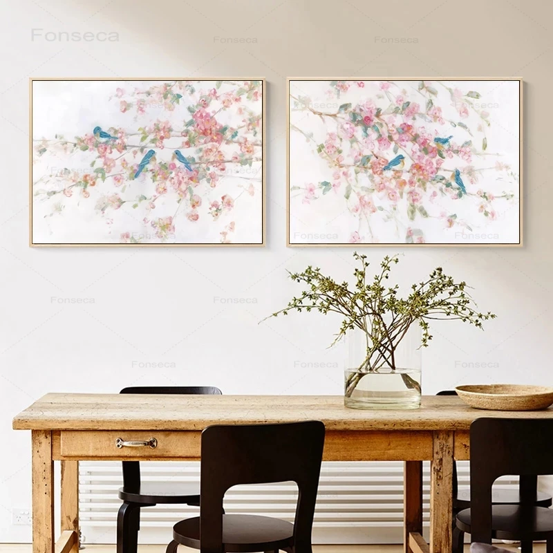 Peach Blossom Branch Bird Wall Art Canvas Painting New Chinese Posters and Prints Wall Pictures for Living Room Modern Decor
Peach Blossom Branch Bird Wall Art Canvas Painting New Chinese Posters and Prints Wall Pictures for Living Room Modern Decor
