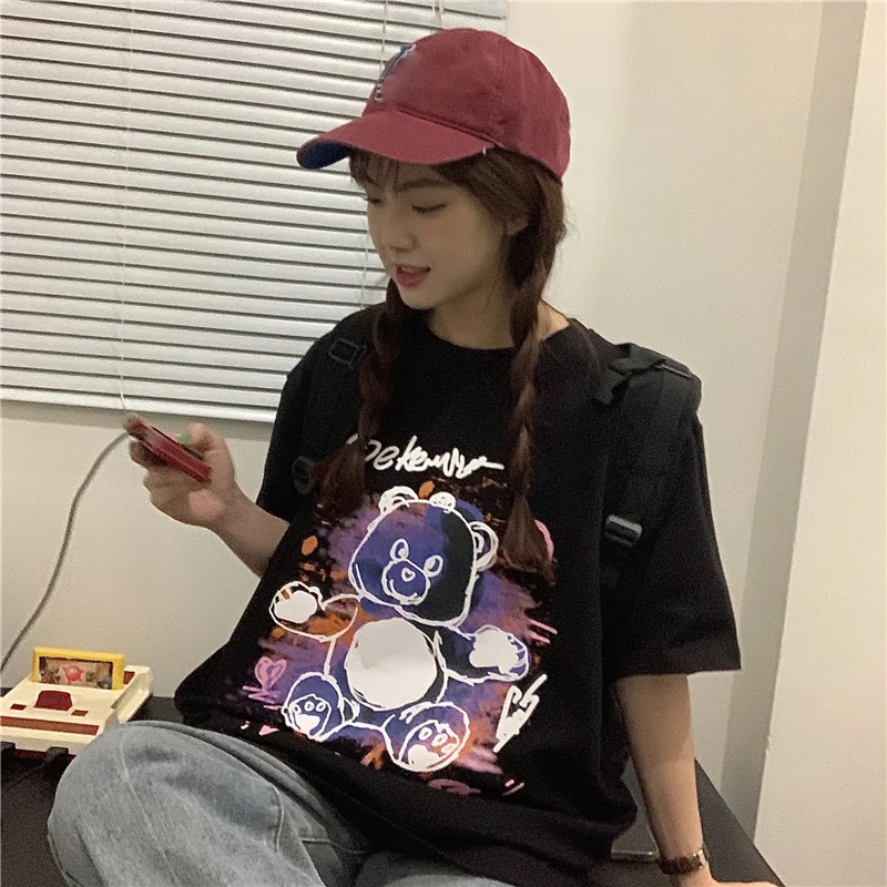YJ1922 new Korean style loose mid-length short-sleeved T-shirt women
YJ1922 new Korean style loose mid-length short-sleeved T-shirt women