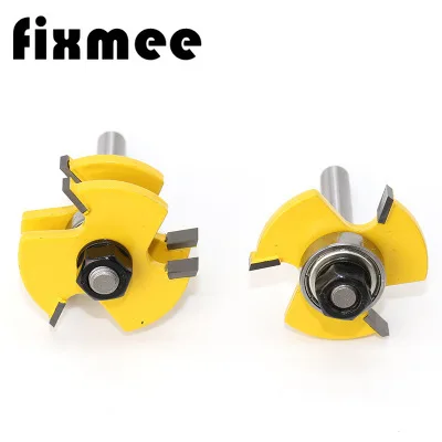 2 pc 8mm Shank high quality Tongue & Groove Joint Assembly Router Bit Set 3/4" Stock Wood Cutting Tool - RCT 
2 pc 8mm Shank high quality Tongue & Groove Joint Assembly Router Bit Set 3/4" Stock Wood Cutting Tool - RCT