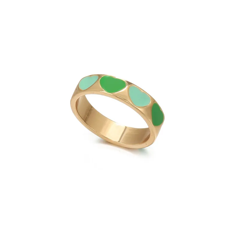KOJ INS Colorful 6/7/8mm Heart Print Rings Women Simple Couple Dripping Oil Party Rings 2021 Elegant Engagement Fashion Jewelry 
KOJ INS Colorful 6/7/8mm Heart Print Rings Women Simple Couple Dripping Oil Party Rings 2021 Elegant Engagement Fashion Jewelry