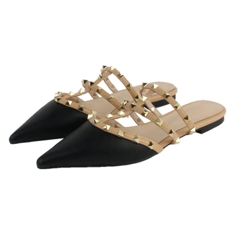 Women's Outer Wear 2021 Summer New Style All-match Baotou Flat Mule Shoes Pointed Riveting Nail Lazy Half Slippers
Women's Outer Wear 2021 Summer New Style All-match Baotou Flat Mule Shoes Pointed Riveting Nail Lazy Half Slippers