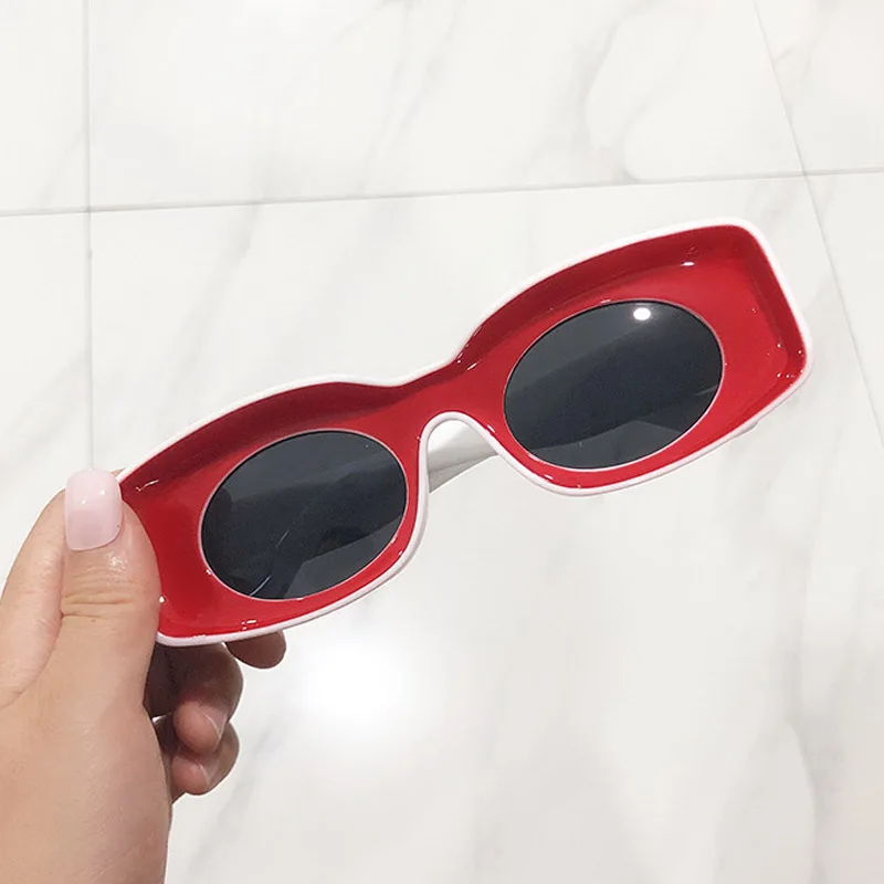 Унисекс Ретро прямоугольные панк Солнцезащитные очки для женщин мужчин люксовый