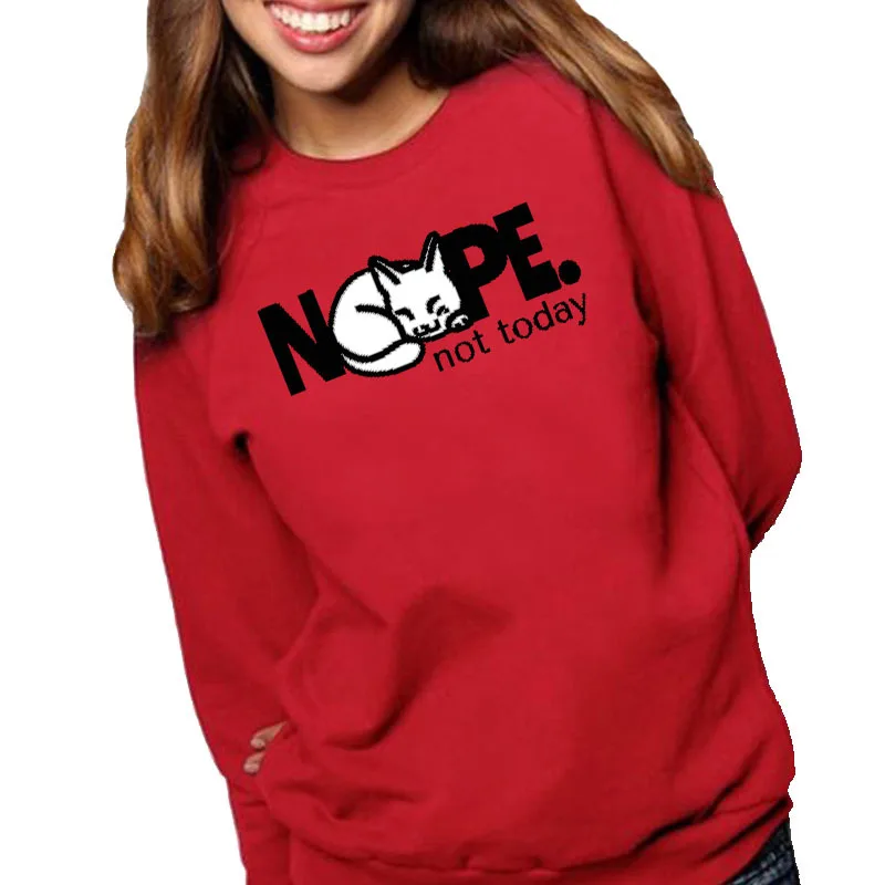 Women Hoodie Nope Cat Printed Hoodies Women Fleece Long Sleeve O Neck Loose Sweatshirt Girls Pullovers Winter
Women Hoodie Nope Cat Printed Hoodies Women Fleece Long Sleeve O Neck Loose Sweatshirt Girls Pullovers Winter