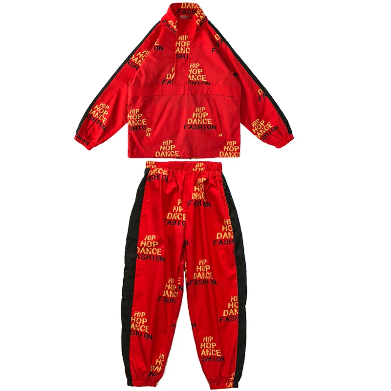 2021 Hip Hop Dance Costumes For Kids Red Hiphop Outfits New Year Jazz Street Dance Wear Modern Dance Performance Clothes 110-180
2021 Hip Hop Dance Costumes For Kids Red Hiphop Outfits New Year Jazz Street Dance Wear Modern Dance Performance Clothes 110-180