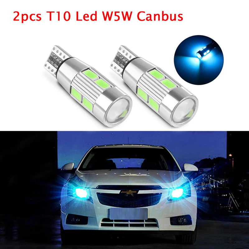 

LED Bulb Error Free T10 Led W5W Canbus 5630 5730 10SMD 194 168 Car Clearance Light Auto Parking Light Side Wedge Lamp Fog Light