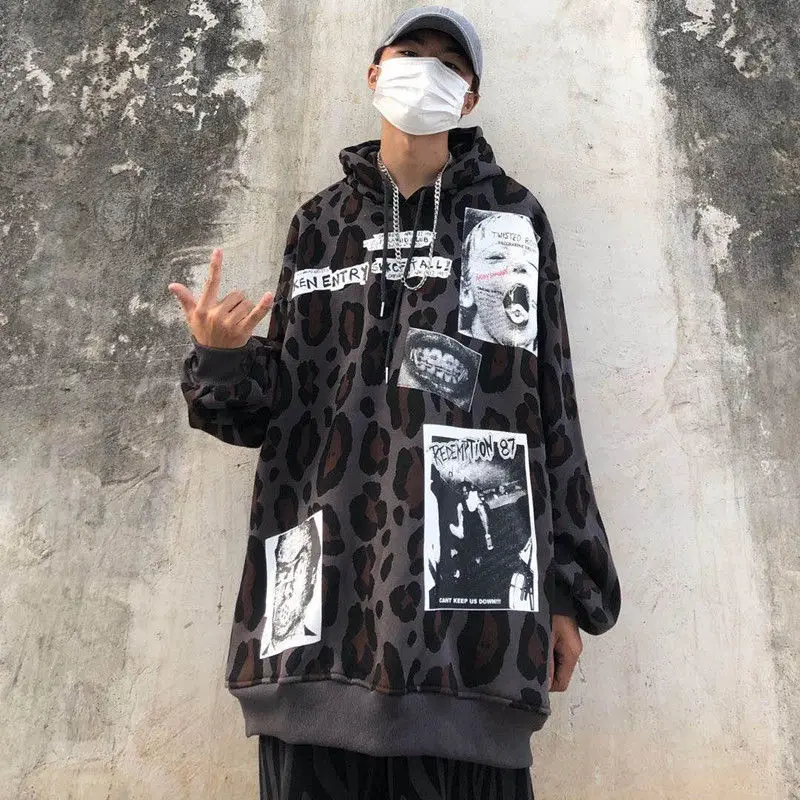 Cool Leopard Print Hoodie Streetwear Men Hip Hop Sweatshirt Fashion Tops Casual Funny Spring Autumn Harajuku Punk Hoodies Male
Cool Leopard Print Hoodie Streetwear Men Hip Hop Sweatshirt Fashion Tops Casual Funny Spring Autumn Harajuku Punk Hoodies Male