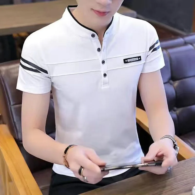 2021 New Fashion Brand Polo Shirt Men's Summer Mandarin Collar Slim Fit Solid Color Button Breathable Polos Casual Men Clothing
2021 New Fashion Brand Polo Shirt Men's Summer Mandarin Collar Slim Fit Solid Color Button Breathable Polos Casual Men Clothing