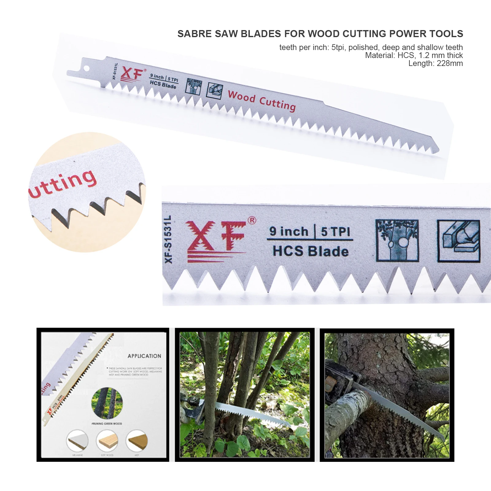 5Pcs 228mm Reciprocating Saw Blade High Carbon Steel For Garden Wood Pruning Branches Saw Blade For Wood Cutting Electric Tools
5Pcs 228mm Reciprocating Saw Blade High Carbon Steel For Garden Wood Pruning Branches Saw Blade For Wood Cutting Electric Tools