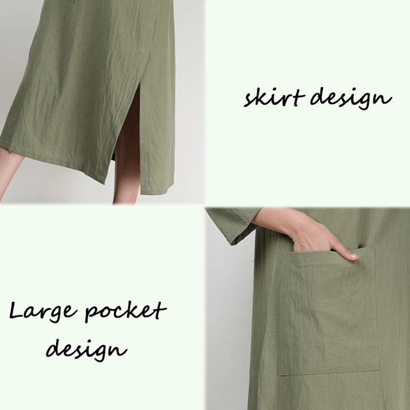 Women Loose Dress Maxi Dresses in the Long Section Large Size Long Sleeve Japanese Cotton and Linen Nightdress Green
Women Loose Dress Maxi Dresses in the Long Section Large Size Long Sleeve Japanese Cotton and Linen Nightdress Green