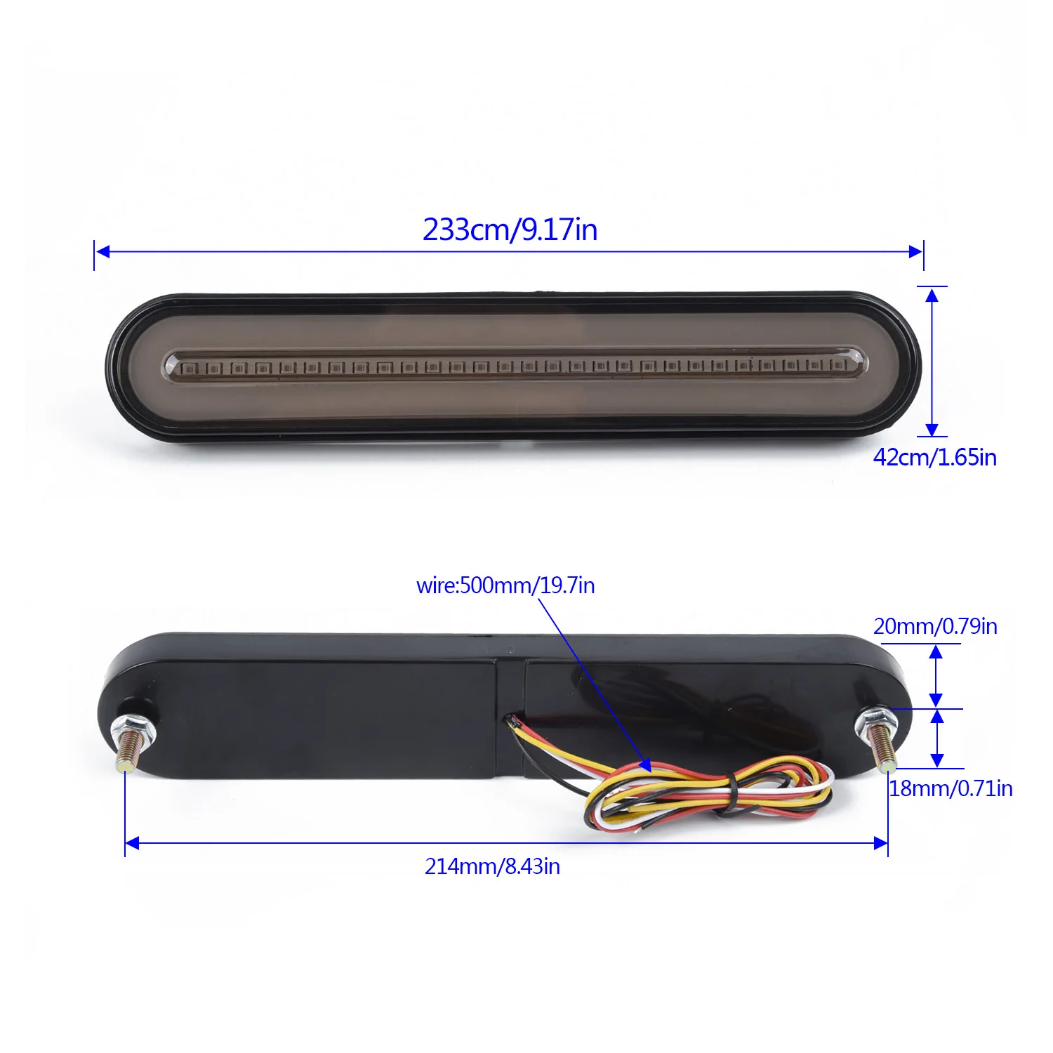 2pcs 233MM*16MM Turn Signal Light Neon 2835 SMD LED RV Truck Stop Flowing Brake Lamp ABS plastic IP67 Waterproof
2pcs 233MM*16MM Turn Signal Light Neon 2835 SMD LED RV Truck Stop Flowing Brake Lamp ABS plastic IP67 Waterproof