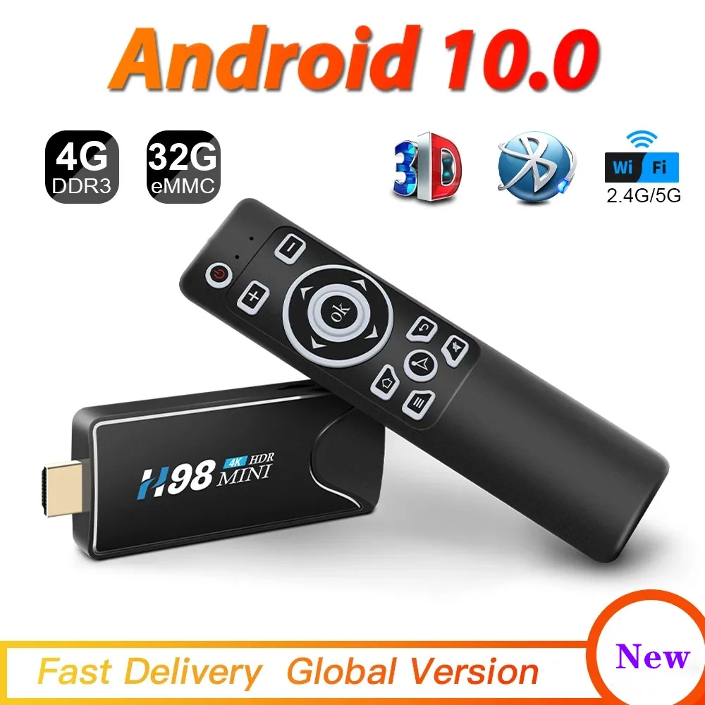 2021 New Smart TV Stick Android 10 Quad-core Set-top box 4K Wifi Bluetooth 2.4G/5G Network TV Receiver 3D Video TV Stick
2021 New Smart TV Stick Android 10 Quad-core Set-top box 4K Wifi Bluetooth 2.4G/5G Network TV Receiver 3D Video TV Stick
