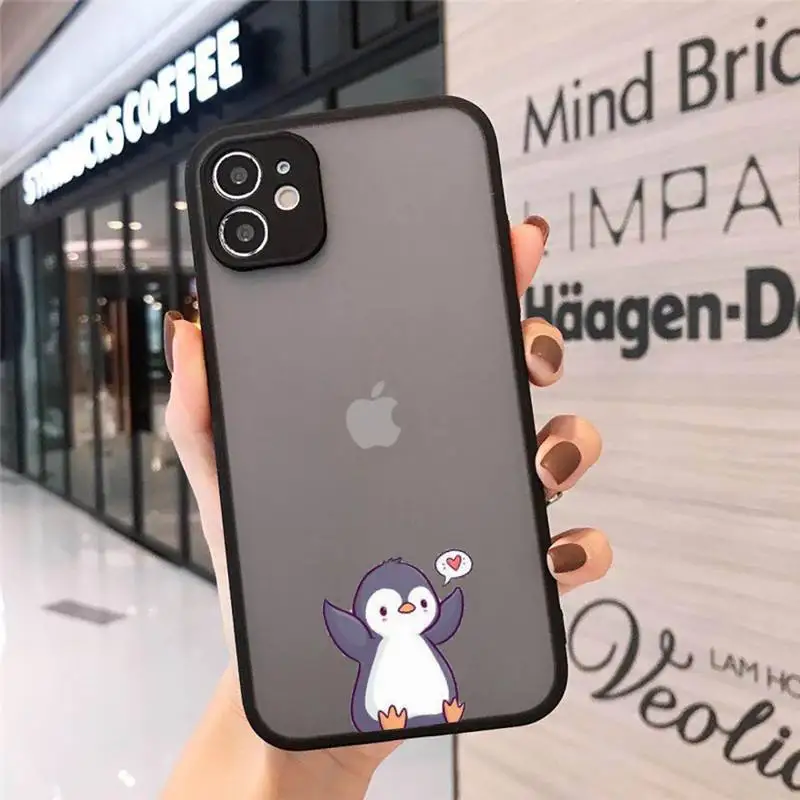 Phone Case For iPhone 12 11 Mini Pro XR XS Max 7 8 Plus X cartoon penguin Matte transparent cover
Phone Case For iPhone 12 11 Mini Pro XR XS Max 7 8 Plus X cartoon penguin Matte transparent cover