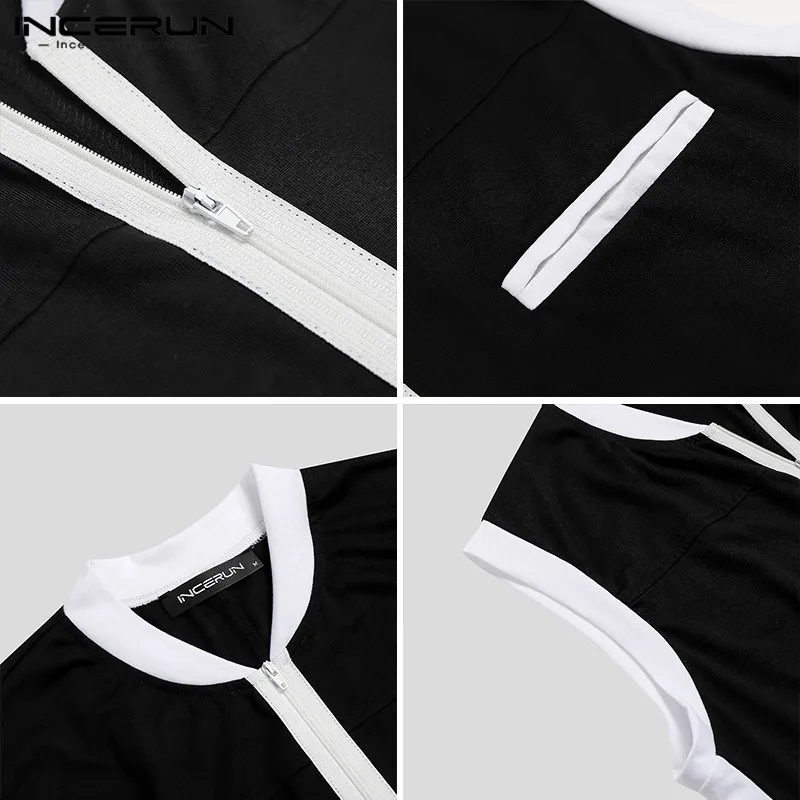 Men Rompers Patchwork Sleeveless V Neck Zipper Shorts Playsuit Workout Fitness Streetwear Fashion Casual Mens Jumpsuits INCERUN
Men Rompers Patchwork Sleeveless V Neck Zipper Shorts Playsuit Workout Fitness Streetwear Fashion Casual Mens Jumpsuits INCERUN