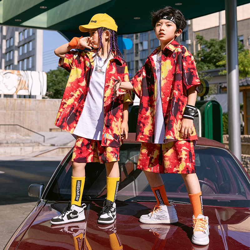 Street Dance Suit Children Jazz Dance Costumes Summer Boys Girls Hip-Hop Tie-Dye Short Sleeved Streetwear Hiphop Clothes DQS7464
Street Dance Suit Children Jazz Dance Costumes Summer Boys Girls Hip-Hop Tie-Dye Short Sleeved Streetwear Hiphop Clothes DQS7464