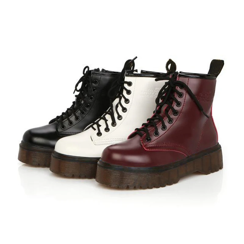 Rimocy Womens Autumn Winter Ankle Boots Lace Up Flat Heels Fur Cotton Padded Platform Shoes Woman Leather Motorcycle Botas Mujer
Rimocy Womens Autumn Winter Ankle Boots Lace Up Flat Heels Fur Cotton Padded Platform Shoes Woman Leather Motorcycle Botas Mujer