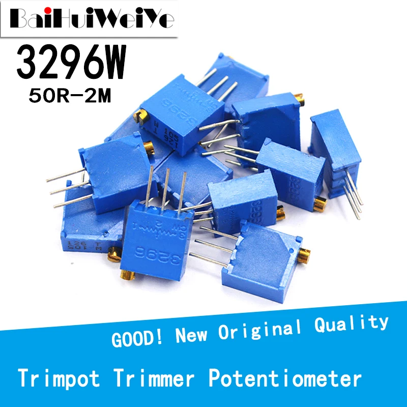 10pcs 3296W 3296 50 100 200 500 ohm 1K 2K 5K 10K 20K 50K 100K 200K 500K 1M ohm 103 100R 200R 500R Trimpot Trimmer Potentiometer
10pcs 3296W 3296 50 100 200 500 ohm 1K 2K 5K 10K 20K 50K 100K 200K 500K 1M ohm 103 100R 200R 500R Trimpot Trimmer Potentiometer